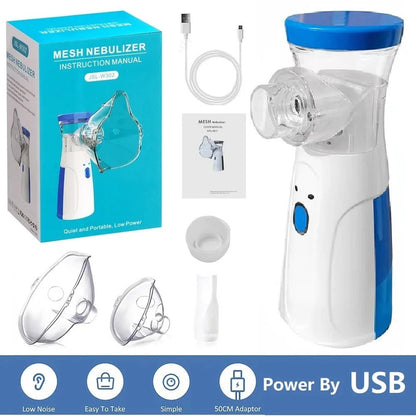 🌬️ Portable Mesh Nebulizer – Quiet, Compact & USB Rechargeable