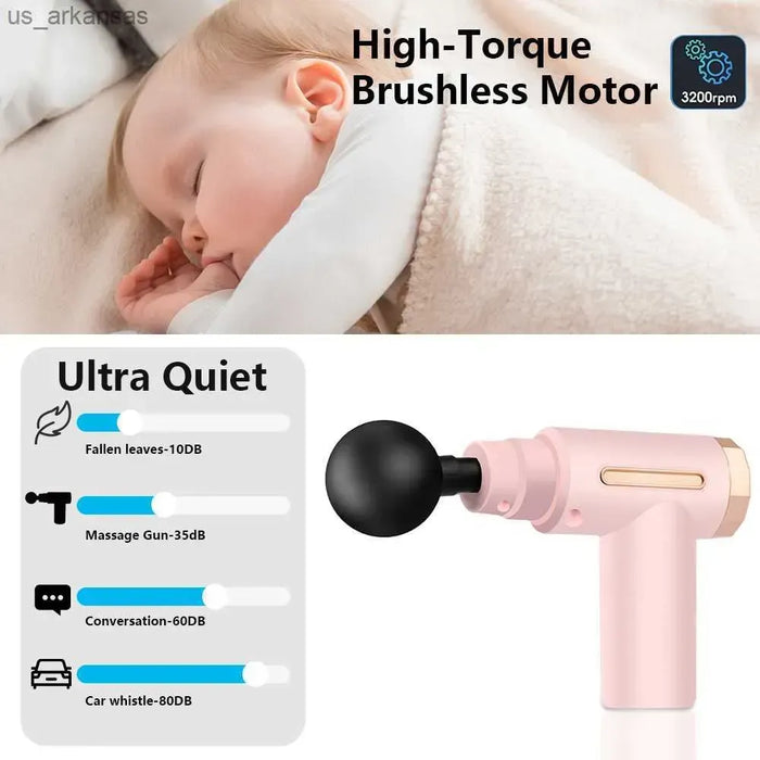 4-in-1 Massage Gun 💆‍♂️ | Deep Tissue Percussion Massager with 4 Attachments | Handheld Electric Body Therapy for Pain Relief, Relaxation & Muscle Recovery