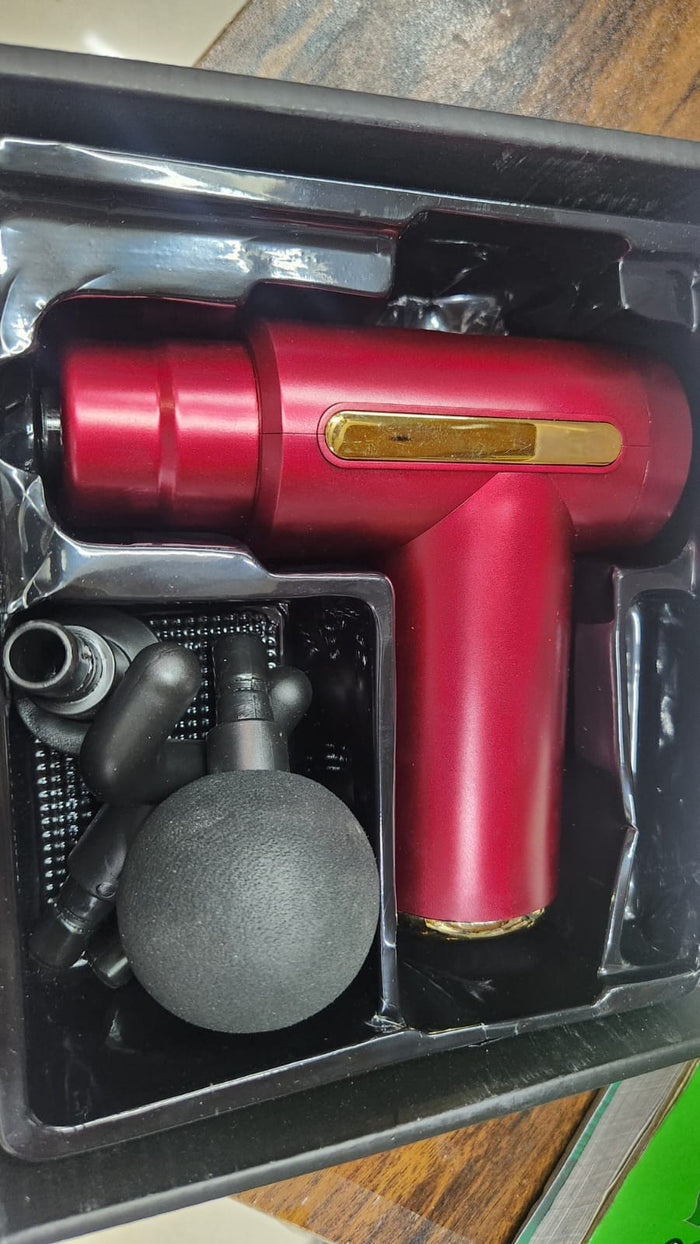 4-in-1 Massage Gun 💆‍♂️ | Deep Tissue Percussion Massager with 4 Attachments | Handheld Electric Body Therapy for Pain Relief, Relaxation & Muscle Recovery