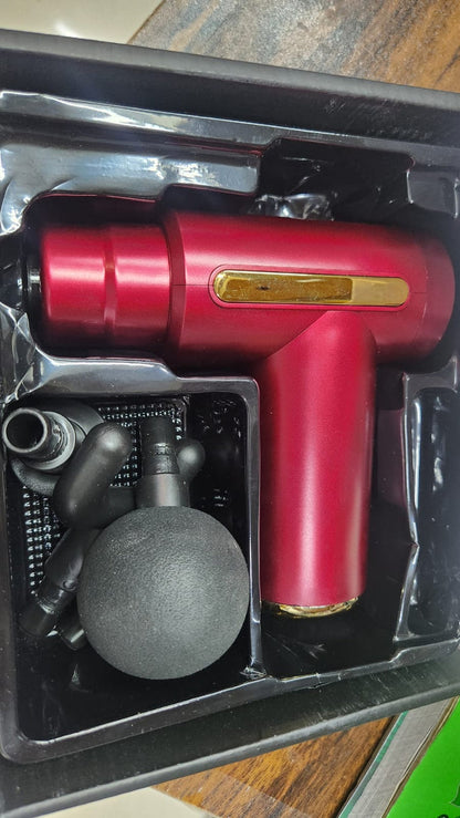 4-in-1 Massage Gun 💆‍♂️ | Deep Tissue Percussion Massager with 4 Attachments | Handheld Electric Body Therapy for Pain Relief, Relaxation & Muscle Recovery