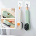 Cleaning Brush With Soap Dispenser | Long Handle | Soft Bristle | Shoes & Clothes Cleaner | Household Laundry Cleaning Tool