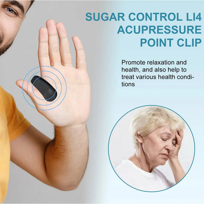 Sugar Control Acupressure Clip for Diabetics Sugar Control LI4 Acupressure Point Clip Headache Relief Product, Headache Migraine &Tension Relief - Accupressure clip by Alkousar Collection