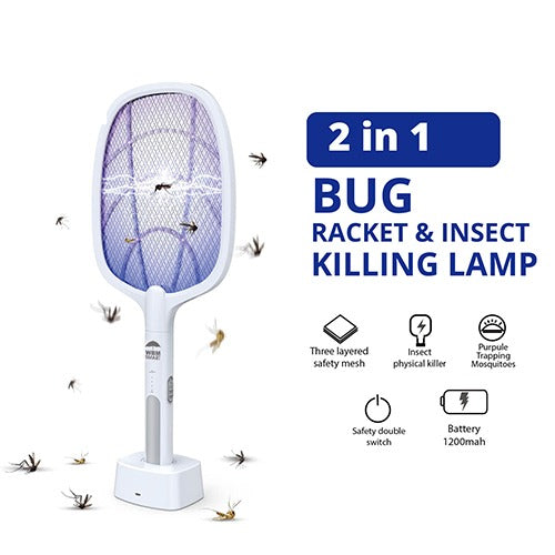 Killer & Fly Swatter I 1200 MAh Li-Ion Battery,ISO Certified, 6 Month Warranty