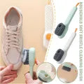Cleaning Brush With Soap Dispenser | Long Handle | Soft Bristle | Shoes & Clothes Cleaner | Household Laundry Cleaning Tool